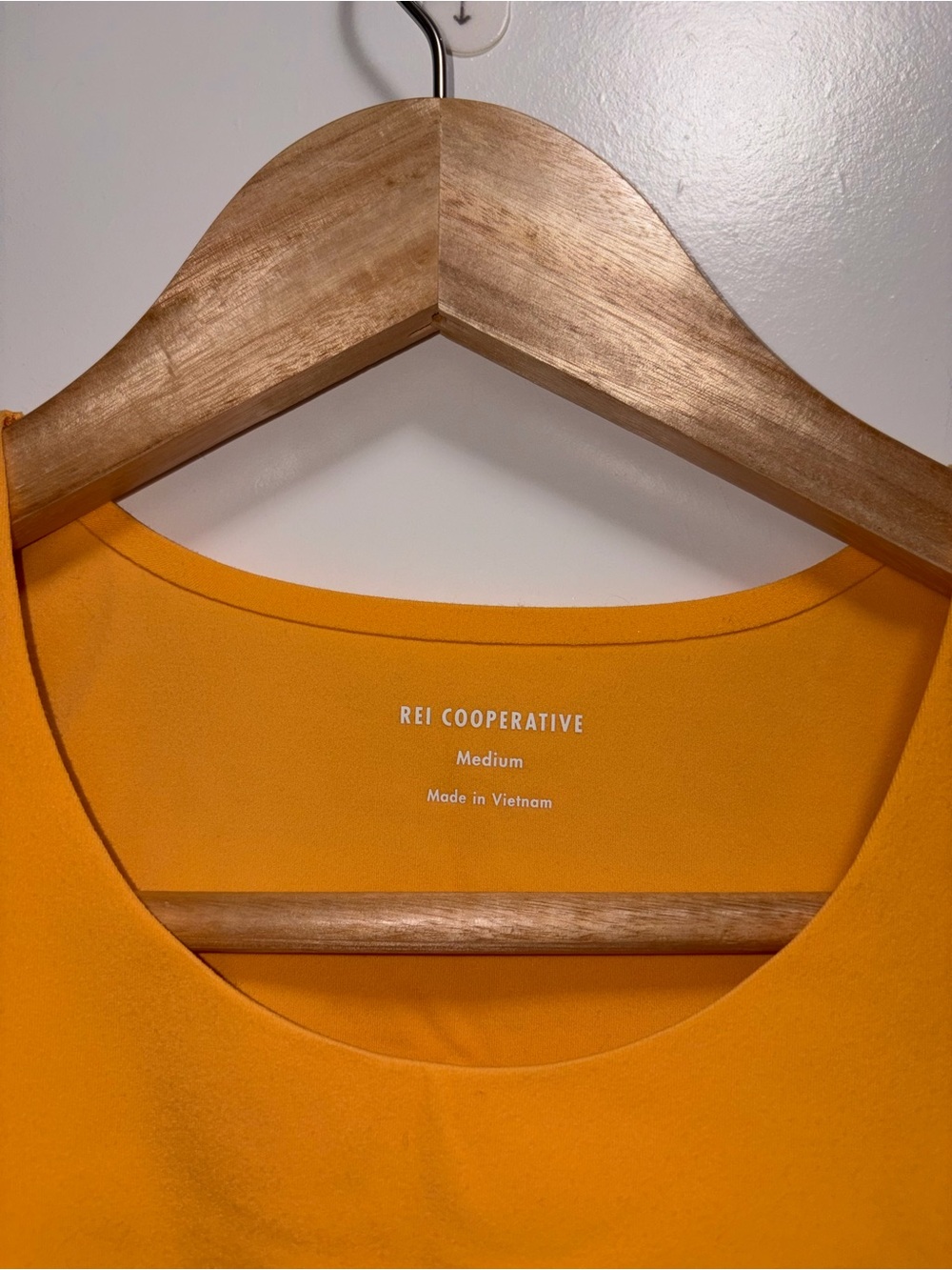 REI Co-op Take Your Time Bra Top in a Yellow/ Orange Mango Color Size Medium - Picture 2 of 5